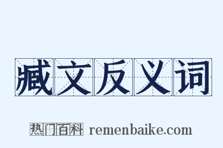 臧文反义词是什么意思的图片